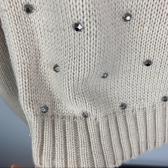 FOSSIL Merino Wool Cashmere Blend Studded Sweater - Picture 9 of 9